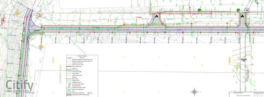 Jungiamoji gatvė tarp Kuro ir Paneriškių g. (Kuro g.) - Road - visualization