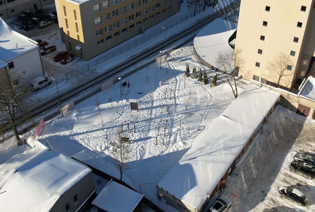 Šv. Florijono skveras (Mortos g.) - Square - construction photos