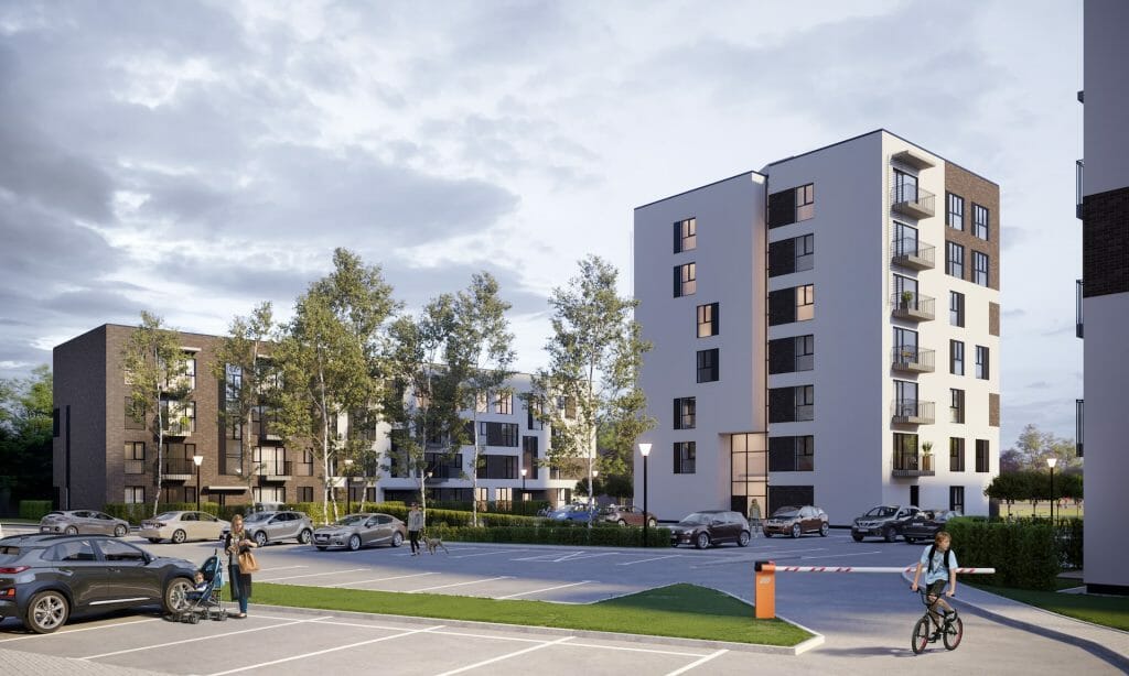 Arčiau Nemuno (Vokiečių g. 166) - Daugiabutis - vizualizacija