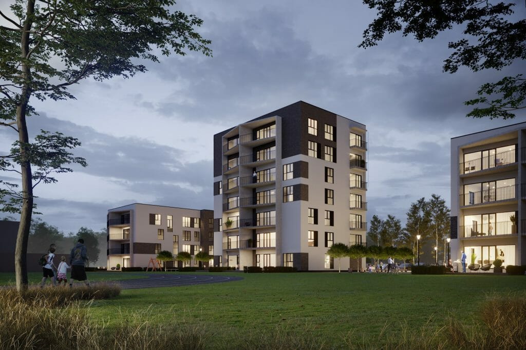Arčiau Nemuno (Vokiečių g. 166) - Daugiabutis - vizualizacija