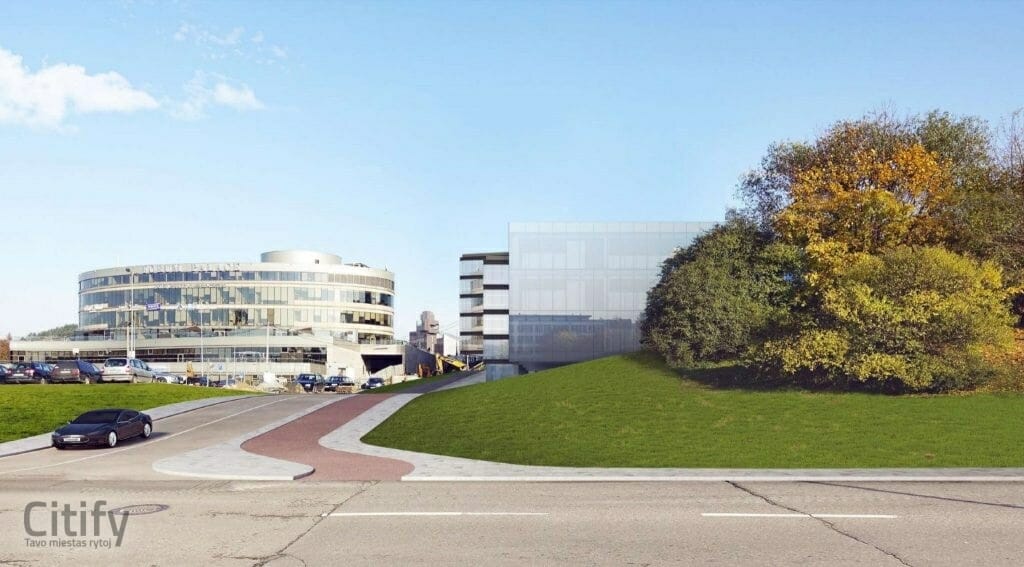 G. Baravyko g. 10 (Gedimino Baravyko g. 10) - Büroohoone, Parkimishoone - visuaalne