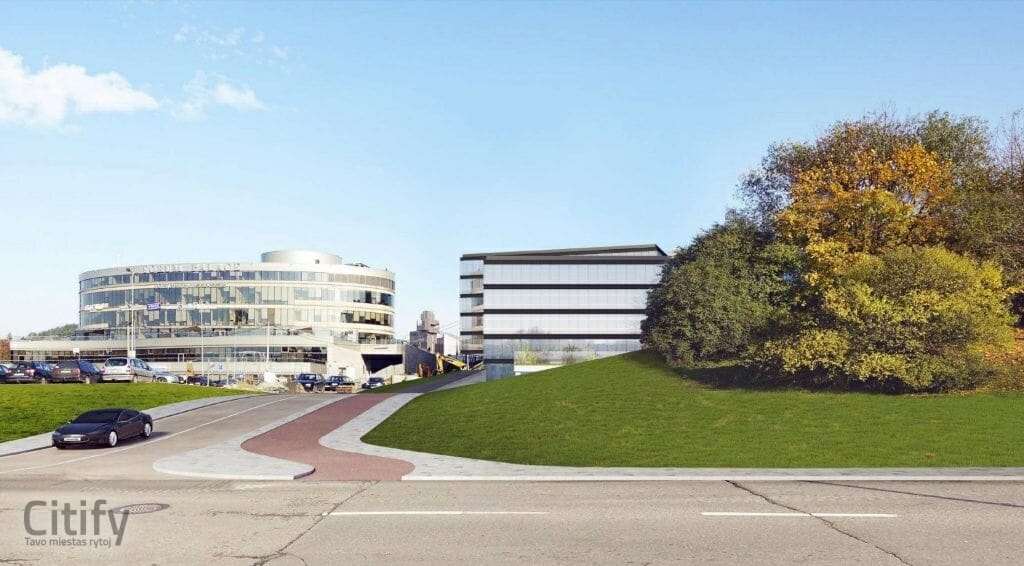 G. Baravyko g. 10 (Gedimino Baravyko g. 10) - Büroohoone, Parkimishoone - visuaalne