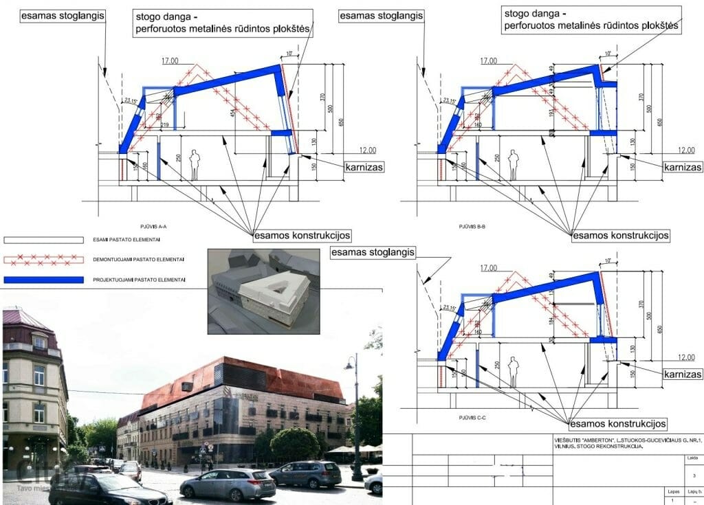 Amberton rekonstrukcija (L. Stuokos-Gucevičiaus g. 1) - Hotel - visualization