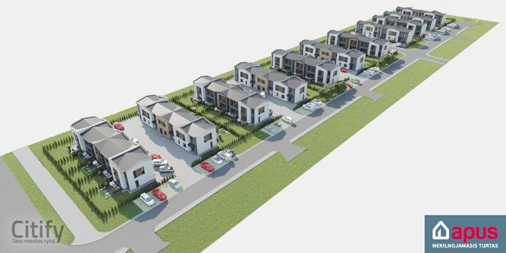 Kotedžai Kalnėnuose 2 etapas (Kroatų g.) - Row housing - visualization