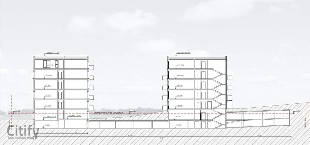 LINK TEN (Linkmenų g. 19) - Multi apartment - visualization