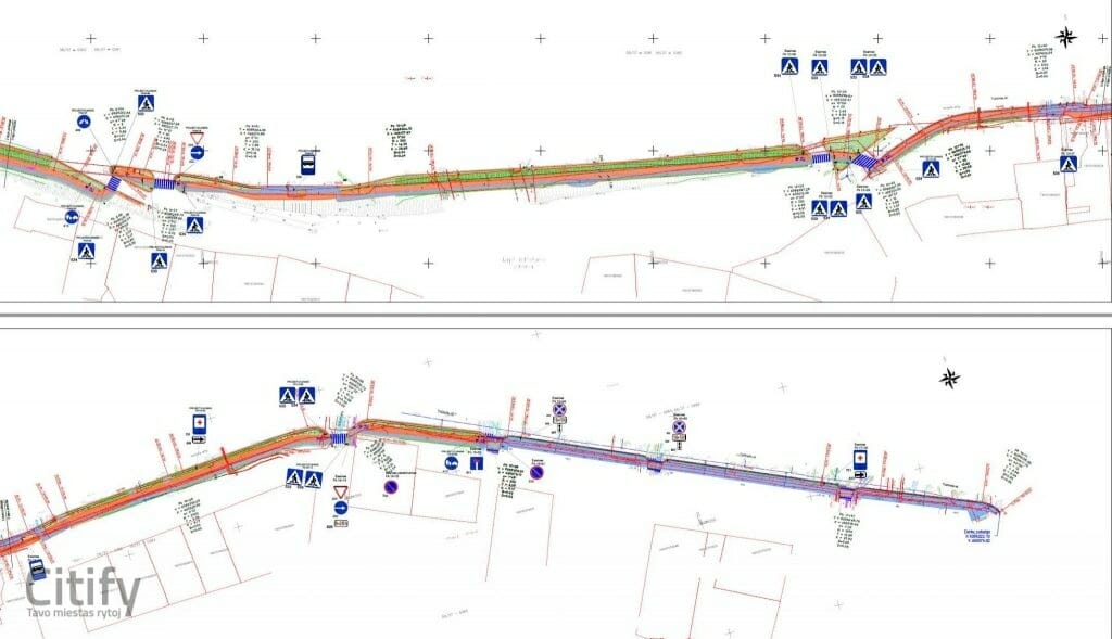 Nuokalnės ir Tvirtovės g. dviračių takas (Nuokalnės g.) - Dviračių takas - vizualizacija