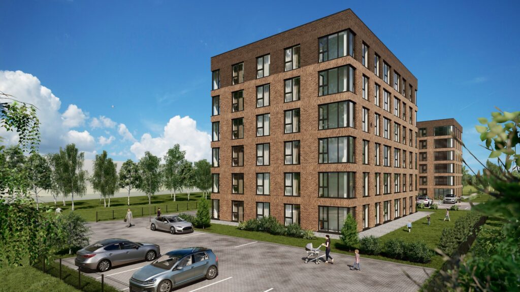 Beržų namai 1 etapas (A. Juozapavičiaus pr. 29C) - Korterelamu - visuaalne