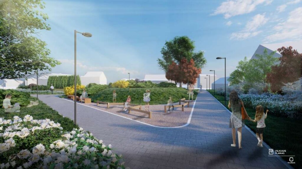 Juodasis kel. 34 skveras (Juodasis kel. 38) - Laukums - vizualizācija