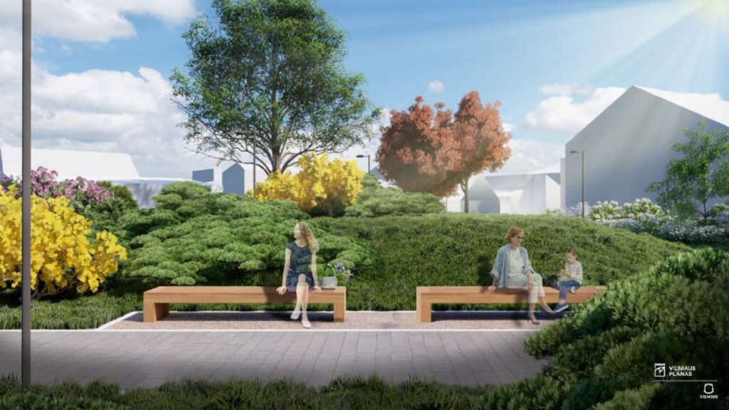 Juodasis kel. 34 skveras (Juodasis kel. 38) - Laukums - vizualizācija