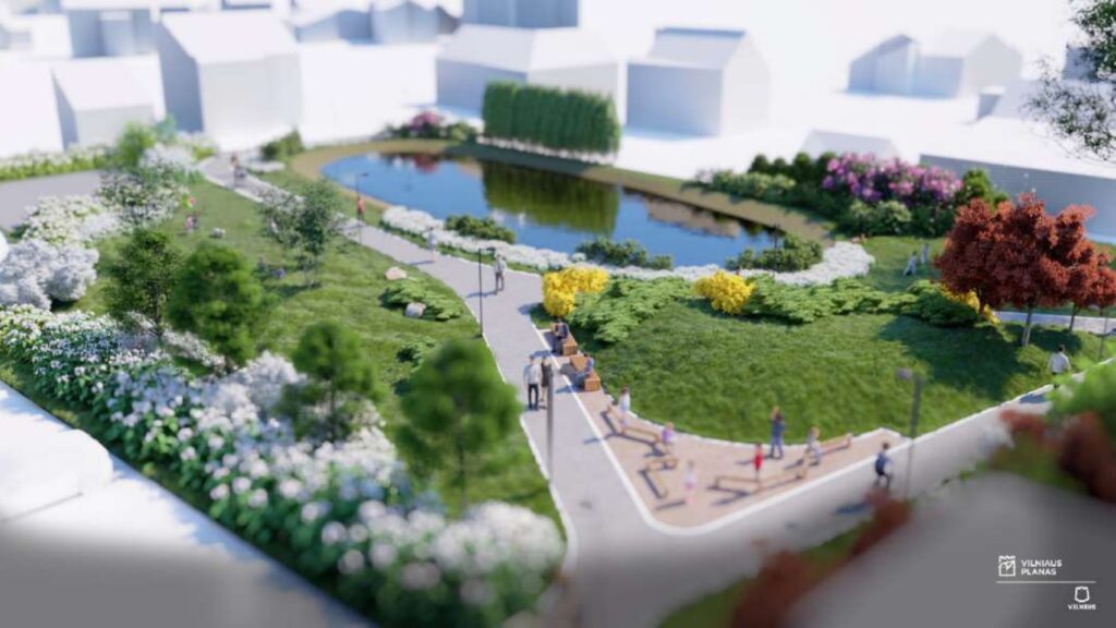 Juodasis kel. 34 skveras (Juodasis kel. 38) - Laukums - vizualizācija