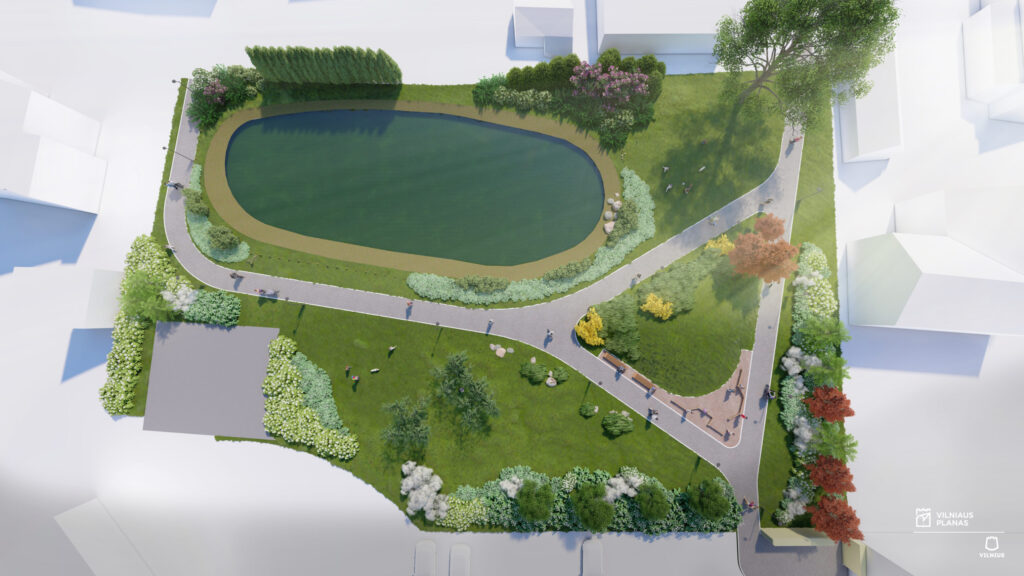 Juodasis kel. 34 skveras (Juodasis kel. 38) - Laukums - vizualizācija