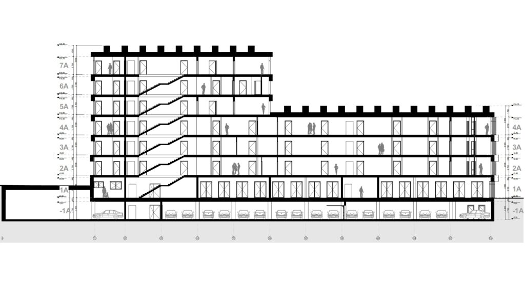 Ozo pulsas (Vito Gerulaičio g. 4) - Co-living, Viesnīca, Daudzdzīvokļu nams - vizualizācija