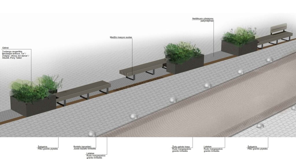 Žydų g. atkūrimas (Žydų g.) - Iela - vizualizācija