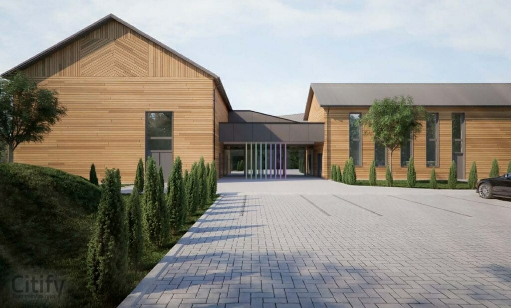 Augalų centro "Multiflora" plėtra (A. Kojelavičiaus g. 1) - Büroohoone, Kool - visuaalne