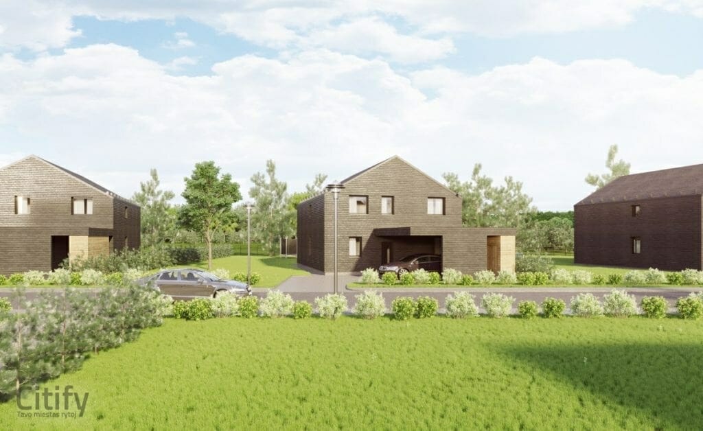 Akmenvilis (Šaltalankių g. 1) - Rindu mājas - vizualizācija