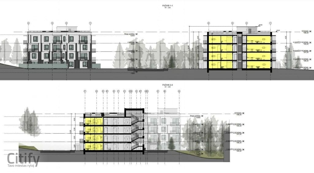 Bajorų alėjos 2 etapas (Salaspilio g. 1) - Multi apartment - visualization