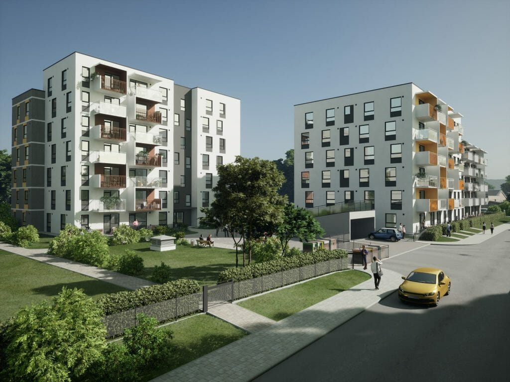 Mėlyni vilkai 1 etapas (Skroblų g. 14) - Daudzdzīvokļu nams - vizualizācija