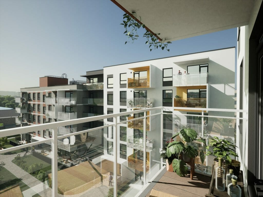 Mėlyni vilkai 1 etapas (Skroblų g. 14) - Daudzdzīvokļu nams - vizualizācija