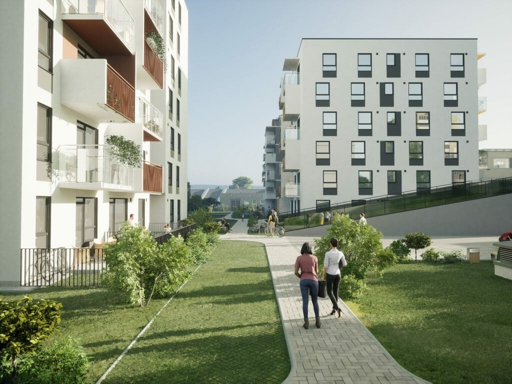 Mėlyni vilkai 1 etapas (Skroblų g. 14) - Daudzdzīvokļu nams - vizualizācija