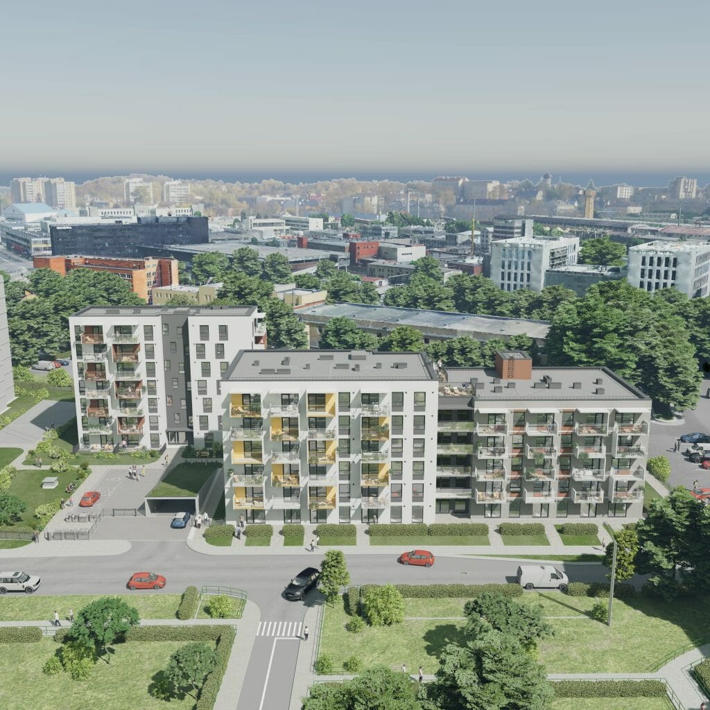 Mėlyni vilkai 1 etapas (Skroblų g. 14) - Daudzdzīvokļu nams - vizualizācija