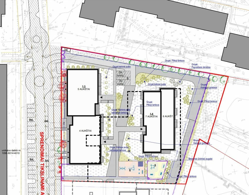 Mėlyni vilkai 2 etapas (Skroblų g. 12) - Daudzdzīvokļu nams - vizualizācija