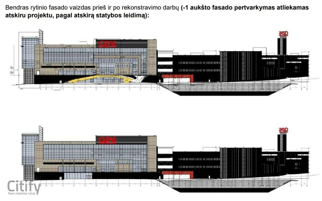 PC Ozas rekonstrukcija (Ozo g. 18) - Shopping center - visualization