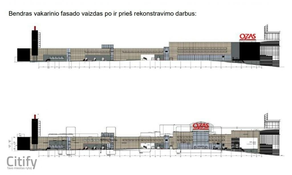 PC Ozas rekonstrukcija (Ozo g. 18) - Shopping center - visualization