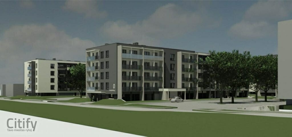 Aitvarų namai 4 etapas (Lietaus g. 8, Lazdynėlių g. 16D, Lazdynėlių g. 16E, Lietaus g. 14) - Korterelamu - visuaalne