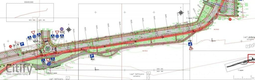 Biržiškų ir M. Riomerio g. (Biržiškų g.) - Bike path, Street - visualization
