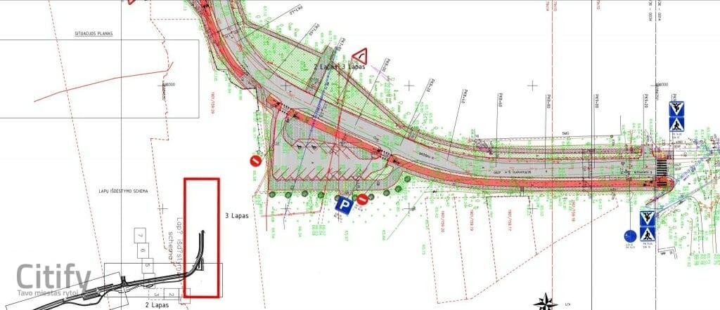 Biržiškų ir M. Riomerio g. (Biržiškų g.) - Bike path, Street - visualization