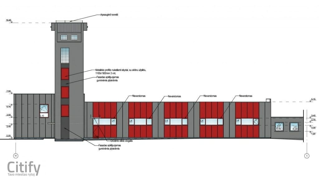 Kauno apskr. PGV 3-iosios komandos būstinė (Elektrėnų g. 12) - Administrative - visualization