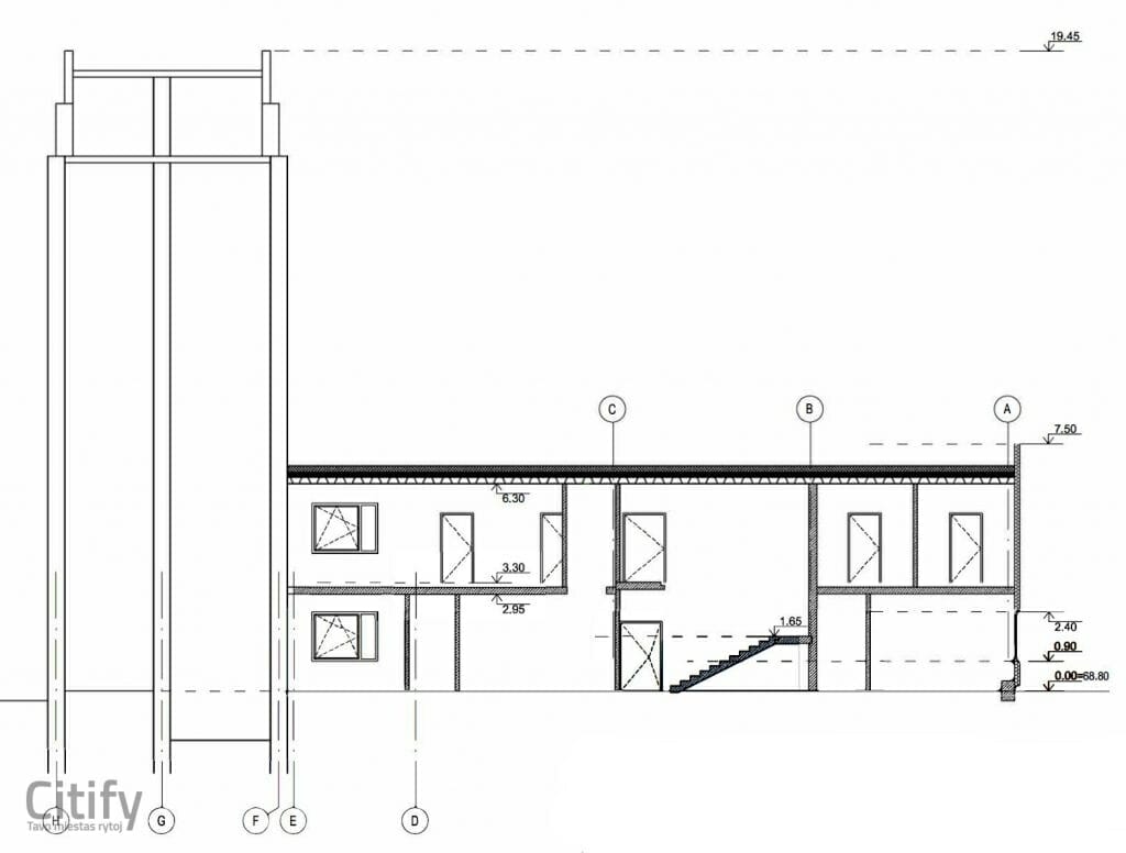 Kauno apskr. PGV 3-iosios komandos būstinė (Elektrėnų g. 12) - Administrative - visualization