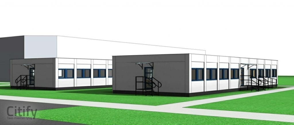 Modulinės klasės Įsruties g. (Įsruties g. 3) - Pradinio ir antrinio ugdymo įstaiga - vizualizacija