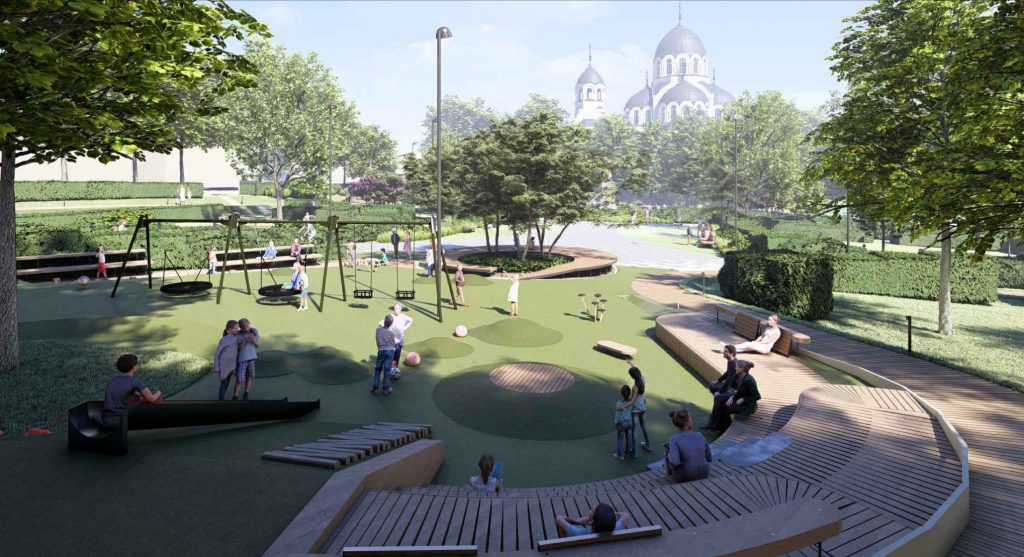 Eduardo Balsio skveras (Vytauto g.) - Laukums - vizualizācija