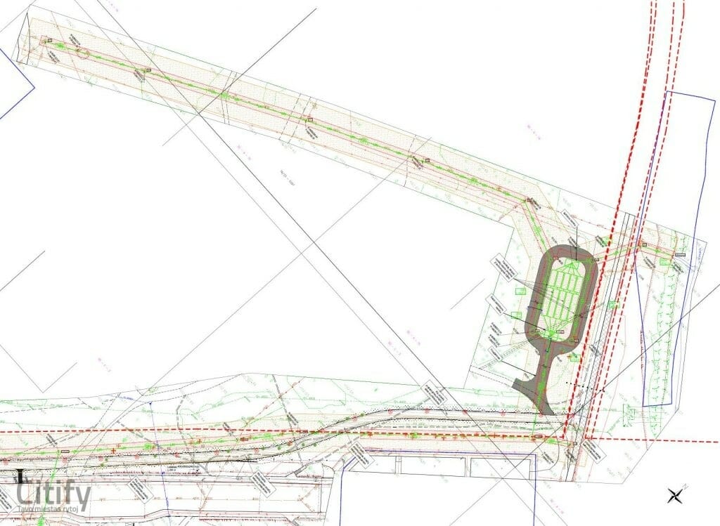 Lietaus kolektoriaus ir nuotekų valymo įrenginių rekonstrukcija ir statyba Verkių, Kareivių g. (Kareivių g.) - Distribution network - visualization