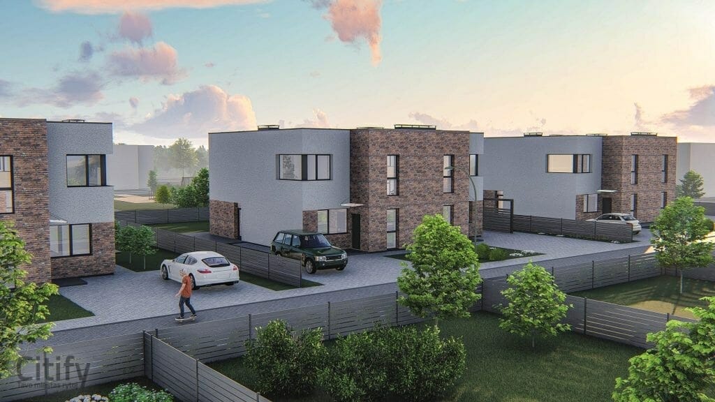 Kalnėnų slėnis 4 etapas (Lyvių g. 29) - Row housing - visualization