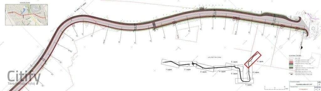 Rokų g. ir Pylimo g. rekonstrukcija (Rokų g., Pylimo g.) - Bike path, Street - visualization