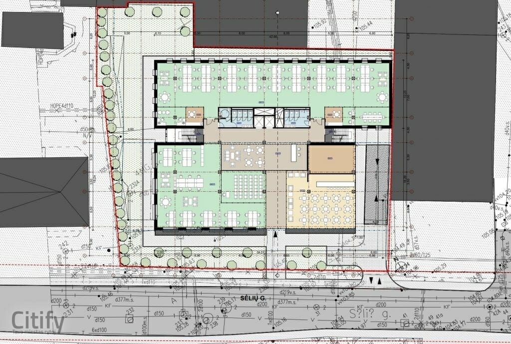 Sėlių g. 3A (Sėlių g. 3A) - Office center - visualization