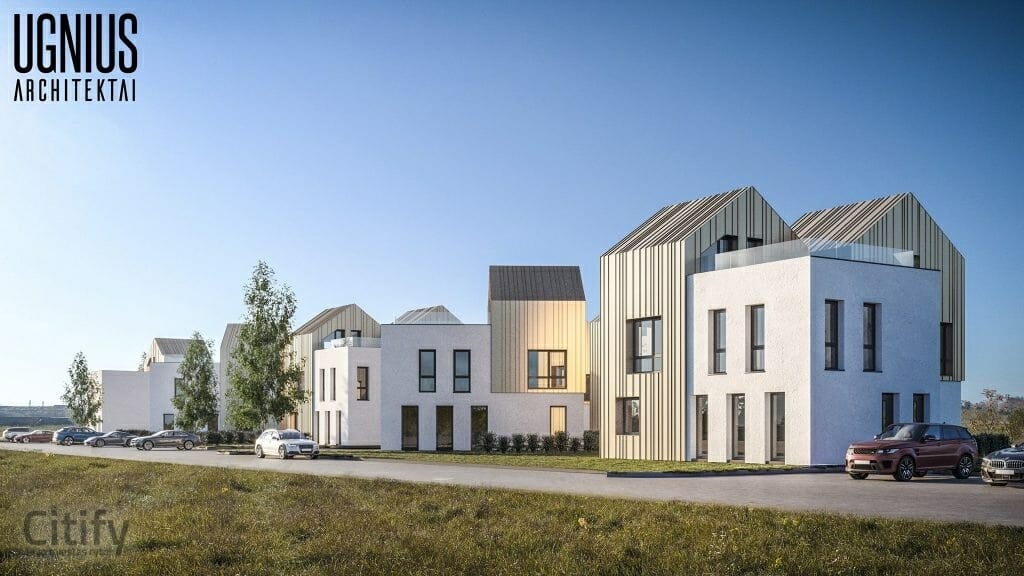 Skalvių vilos (Skalvių g. 23) - Row housing - visualization