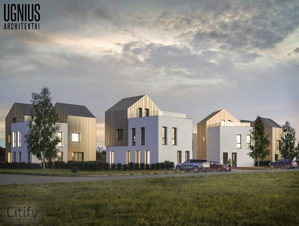 Skalvių vilos (Skalvių g. 23) - Row housing - visualization