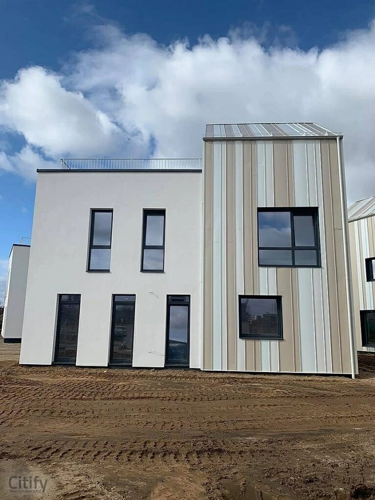 Skalvių vilos (Skalvių g. 23) - Row housing - construction photos