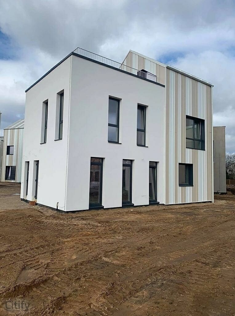 Skalvių vilos (Skalvių g. 23) - Row housing - construction photos