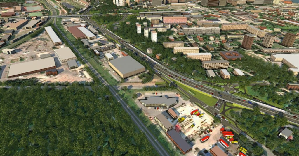 Austrumu maģistrāles posms Ieriķu iela - Vietalvas iela II kārta (Braslas iela, Vestienas iela) - Ceļš - vizualizācija