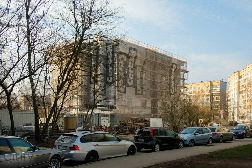 Tīnūžu iela 1A (Tīnūžu iela 1A) - Daudzdzīvokļu nams - būvdarbu attēli