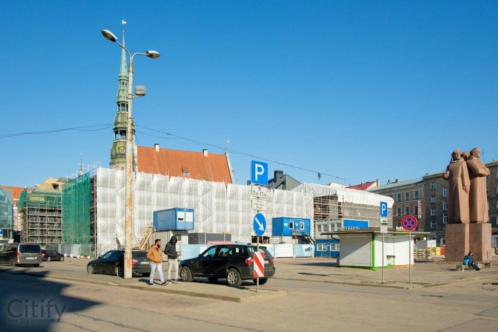 Padomju okupācijas piemiņas memoriāls "Vēstures taktīla" un Latviešu strēlnieku laukuma atjaunošana (Latviešu Strēlnieku laukums 1) - Laukums - būvdarbu attēli