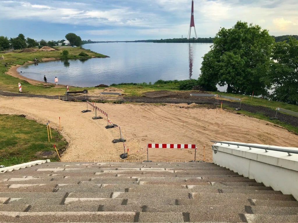 Krasta ielas gājēju un velosipēdu ceļš (Krasta iela) - Bike path - construction photos