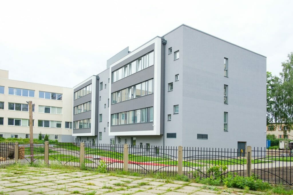 Rīgas Klasiskās ģimnāzijas laboratoriju korpuss (Purvciema iela 38) - Primary and secondary education - construction photos