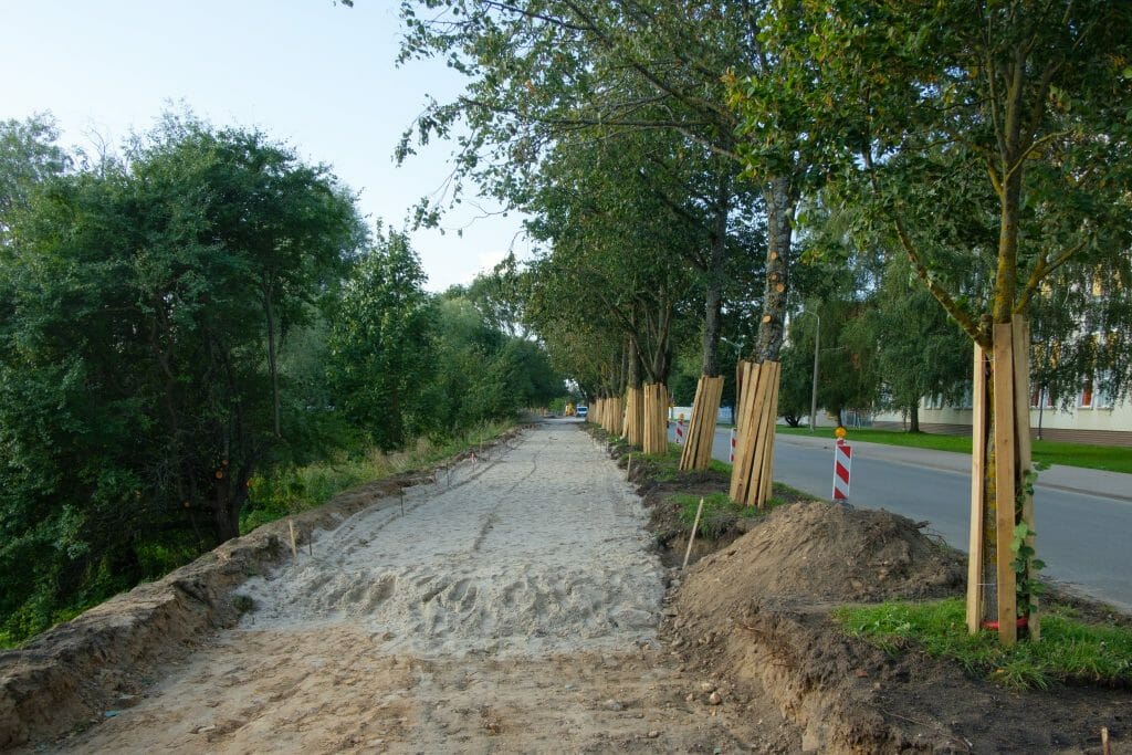 Austuves ielas veloceļa izbūve (Austuves iela) - Bike path - construction photos