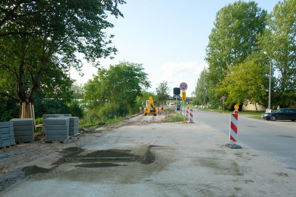 Austuves ielas veloceļa izbūve (Austuves iela) - Bike path - construction photos