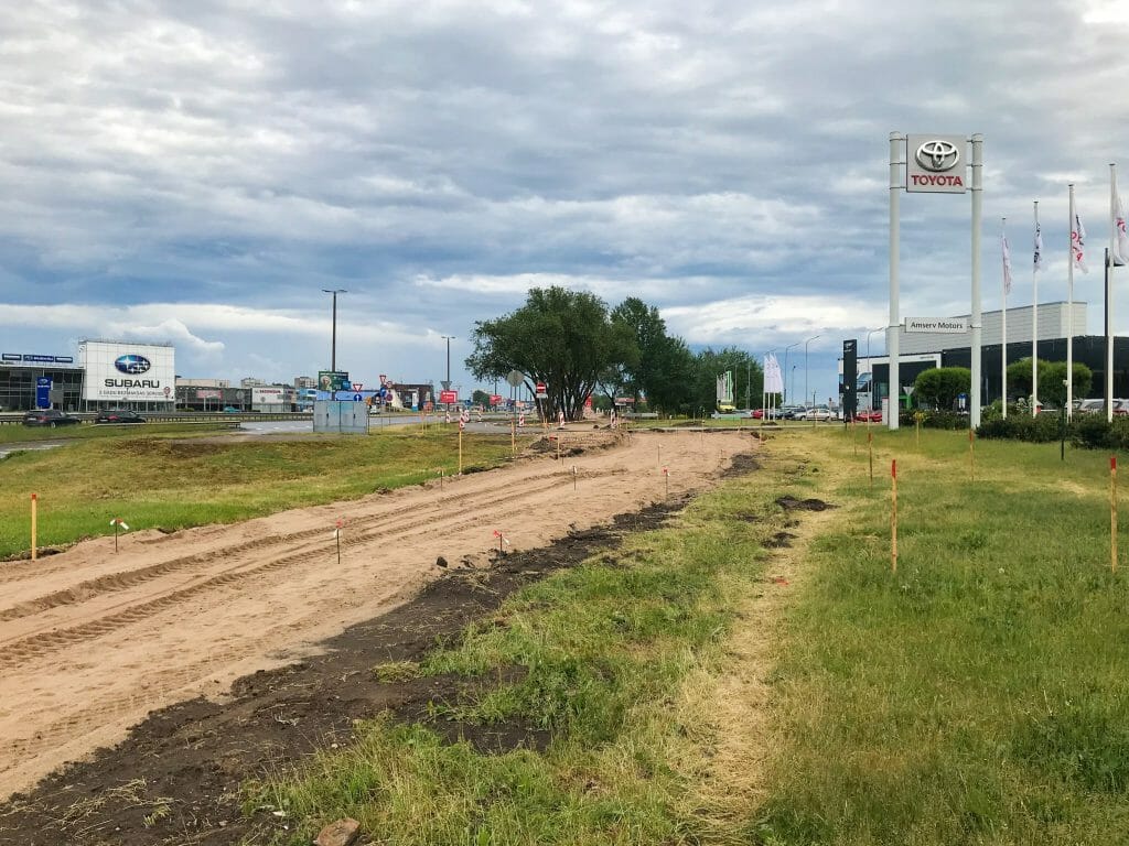 Krasta ielas gājēju un velosipēdu ceļš (Krasta iela) - Bike path - construction photos